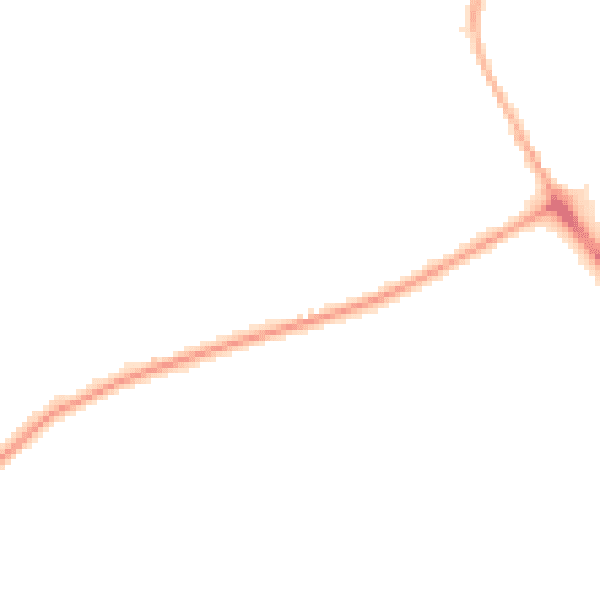 Night-time road noise heatmap for IG7 6LA