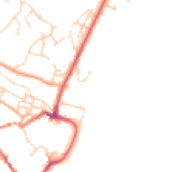 Daytime road noise heatmap for IP12 1AE