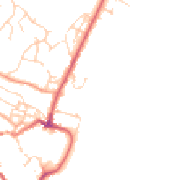 Daytime road noise heatmap for IP12 1AN