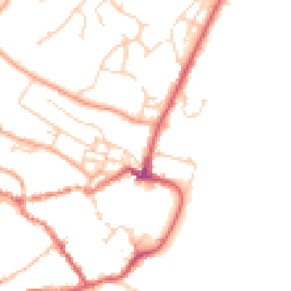 Daytime road noise heatmap for IP12 1AS