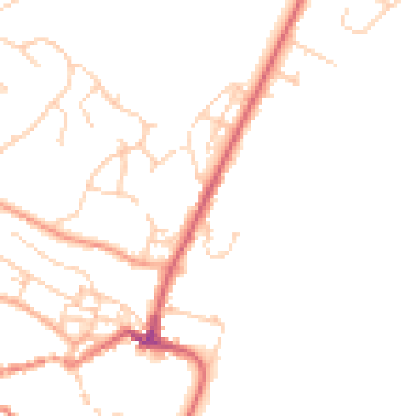 Daytime road noise heatmap for IP12 1AX