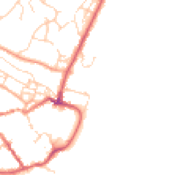 Daytime road noise heatmap for IP12 1BA