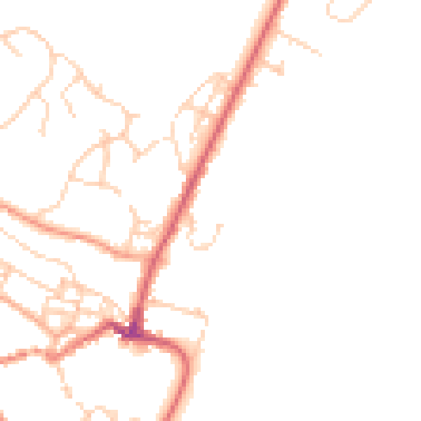 Daytime road noise heatmap for IP12 1BF