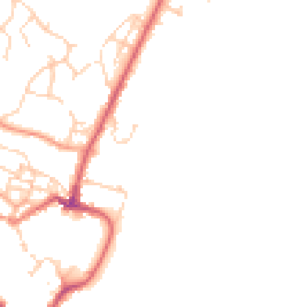 Daytime road noise heatmap for IP12 1BJ