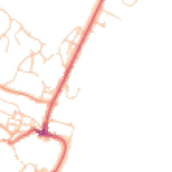 Daytime road noise heatmap for IP12 1BL