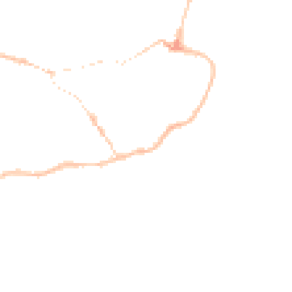 Night-time road noise heatmap for IP12 1BN