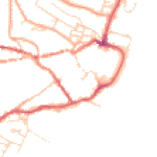 Daytime road noise heatmap for IP12 1BT