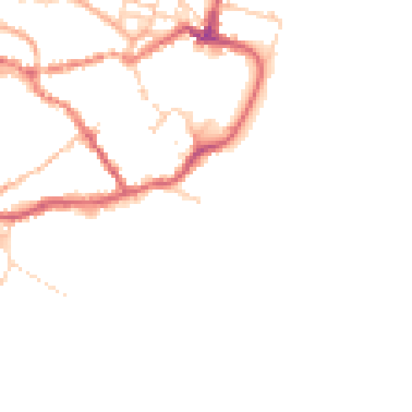 Daytime road noise heatmap for IP12 1BY