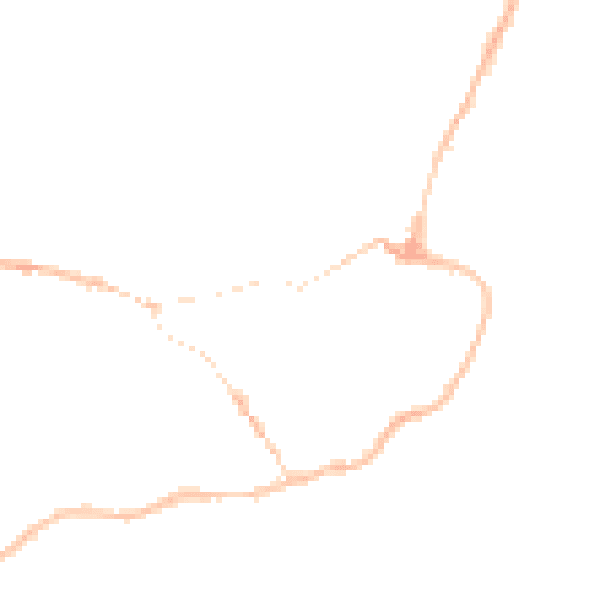 Night-time road noise heatmap for IP12 1DY