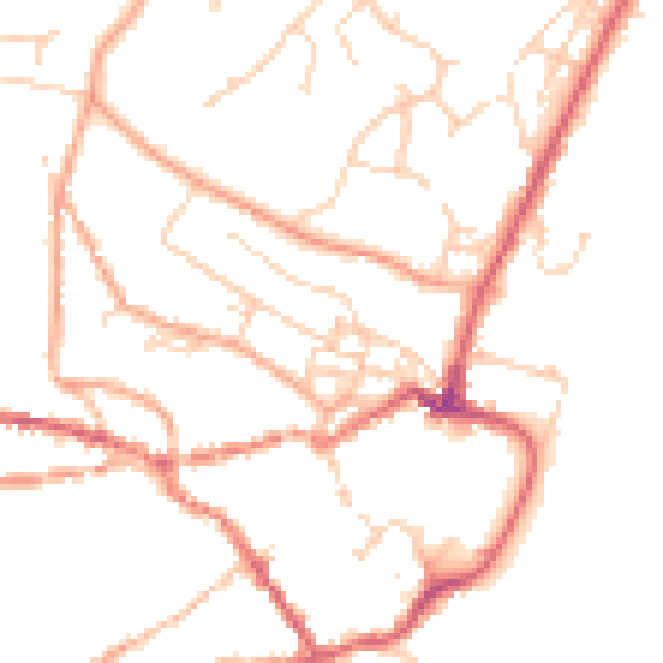 Daytime road noise heatmap for IP12 1EQ