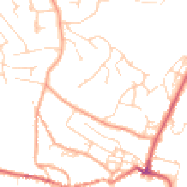 Daytime road noise heatmap for IP12 1FH