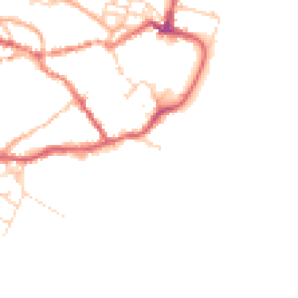 Daytime road noise heatmap for IP12 1FP