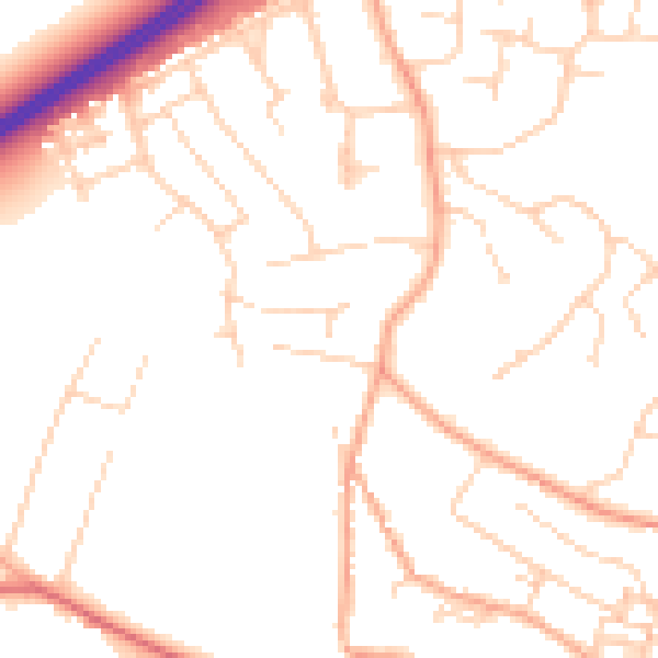 Daytime road noise heatmap for IP12 1GZ