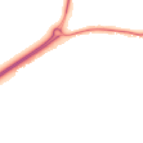 Night-time road noise heatmap for IP12 1JN