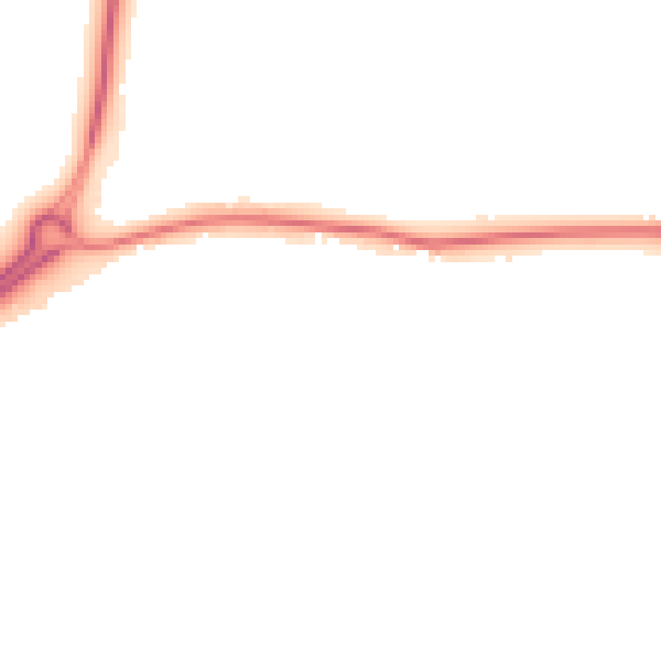 Night-time road noise heatmap for IP12 1LE