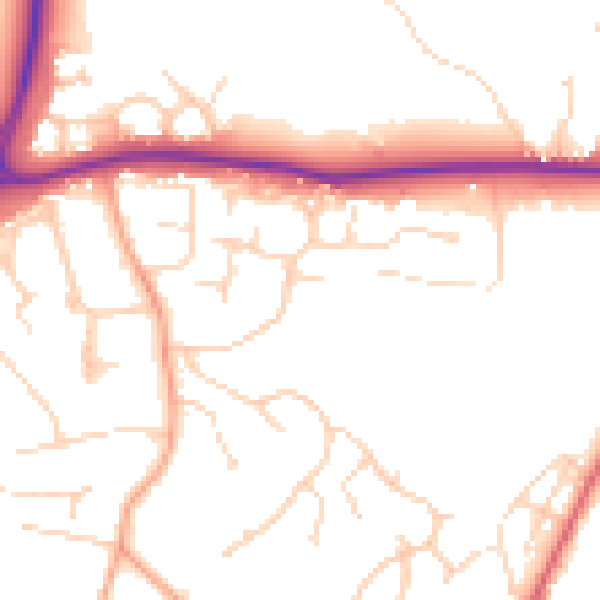 Daytime road noise heatmap for IP12 1LF