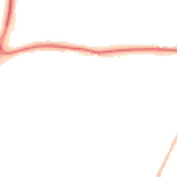 Night-time road noise heatmap for IP12 1LF