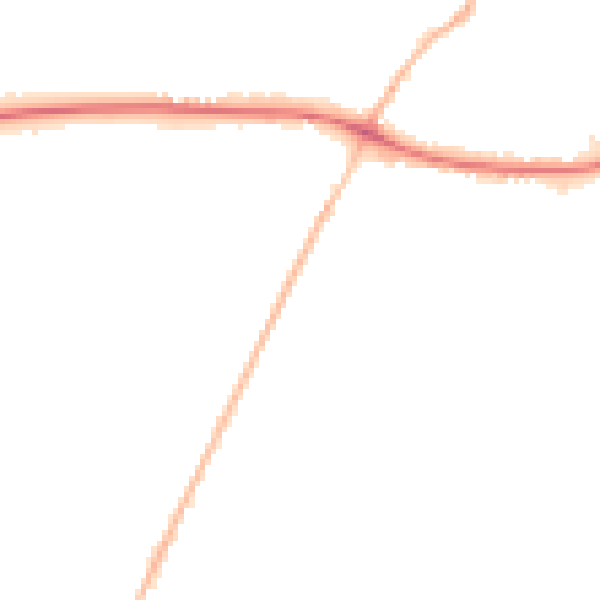 Night-time road noise heatmap for IP12 1NZ