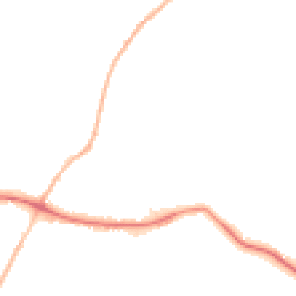 Night-time road noise heatmap for IP12 1PZ
