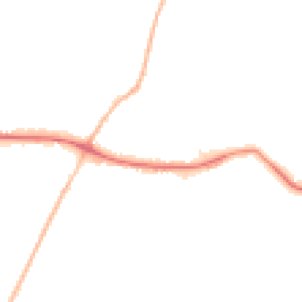Night-time road noise heatmap for IP12 1RD