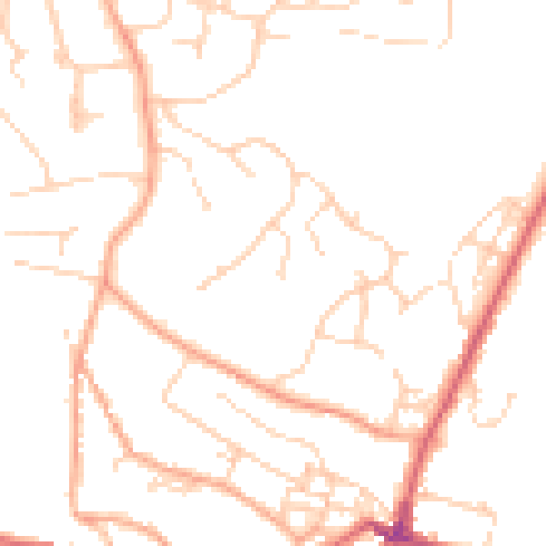 Daytime road noise heatmap for IP12 1RX
