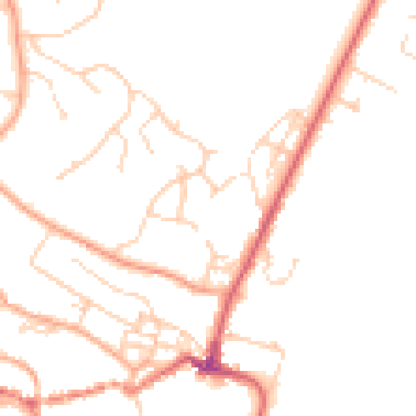 Daytime road noise heatmap for IP12 1SG
