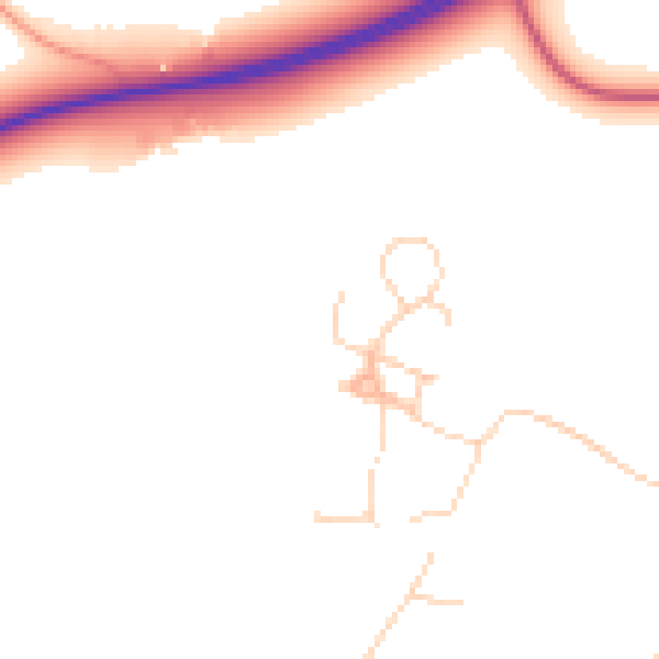 Daytime road noise heatmap for IP12 1TE