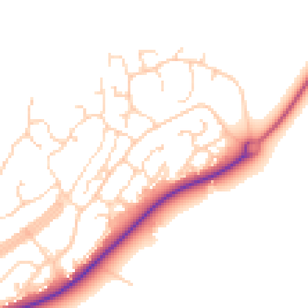 Daytime road noise heatmap for IP12 2GL