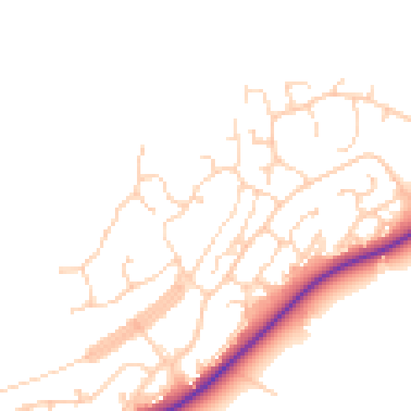Daytime road noise heatmap for IP12 2GY