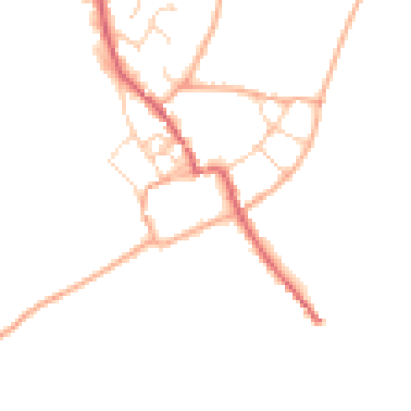 Daytime road noise heatmap for IP12 2LG