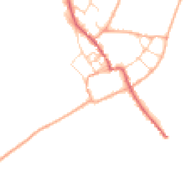 Daytime road noise heatmap for IP12 2NL