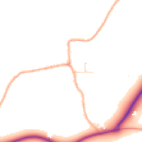Daytime road noise heatmap for IP12 2PH