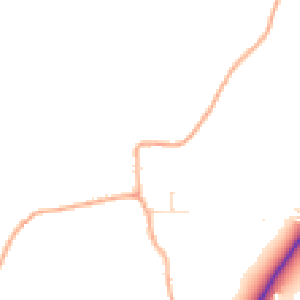 Daytime road noise heatmap for IP12 2QA