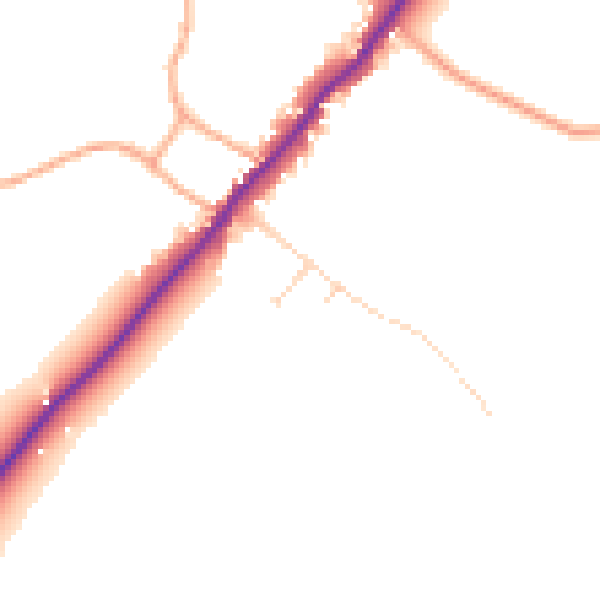 Daytime road noise heatmap for IP12 2QT
