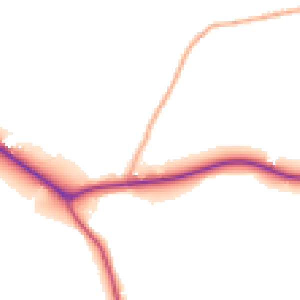 Daytime road noise heatmap for IP12 2RH