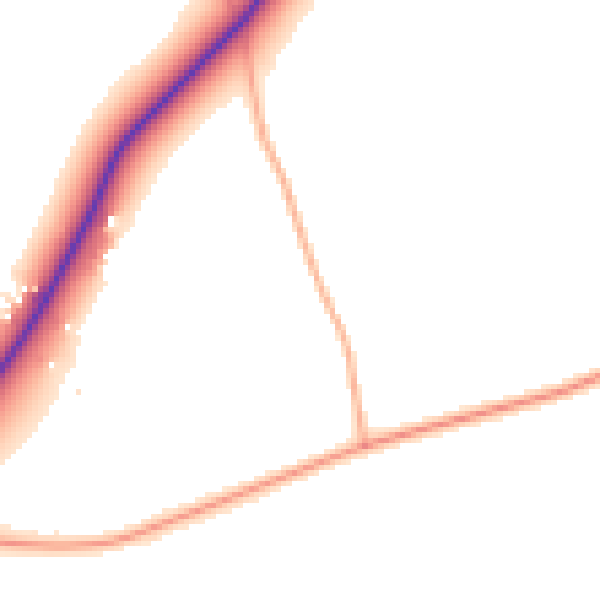 Daytime road noise heatmap for IP12 2SB