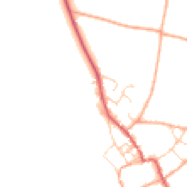 Daytime road noise heatmap for IP12 2TY