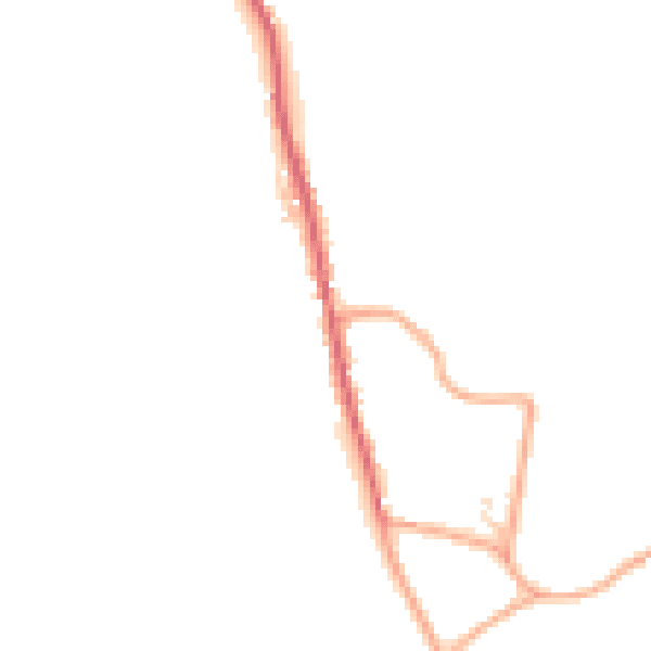 Daytime road noise heatmap for IP12 3AH