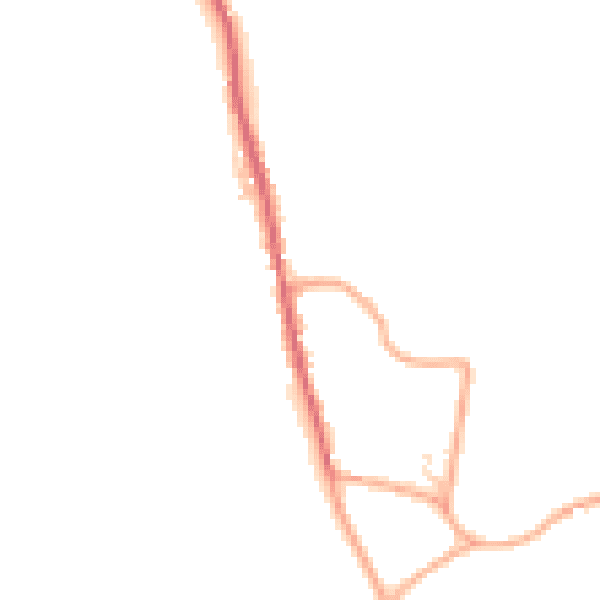 Daytime road noise heatmap for IP12 3AJ