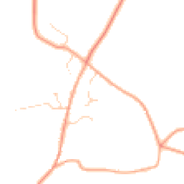 Daytime road noise heatmap for IP12 3QJ