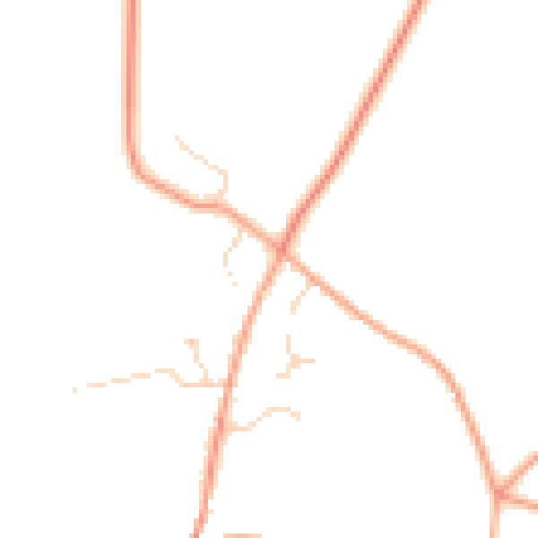 Daytime road noise heatmap for IP12 3QN
