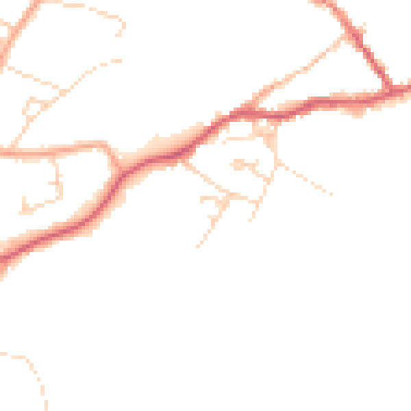 Daytime road noise heatmap for IP12 4BP