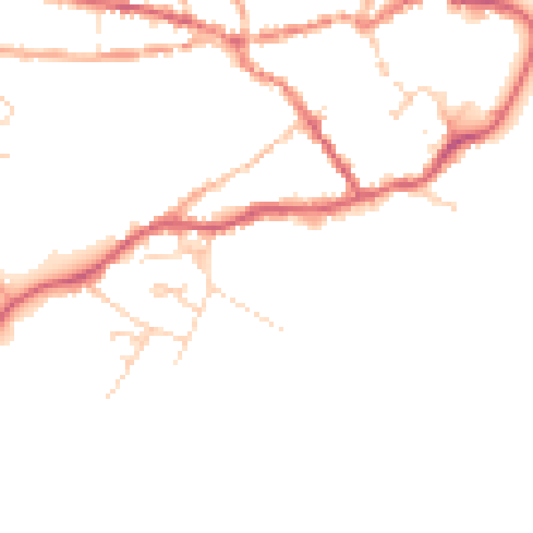 Daytime road noise heatmap for IP12 4BQ