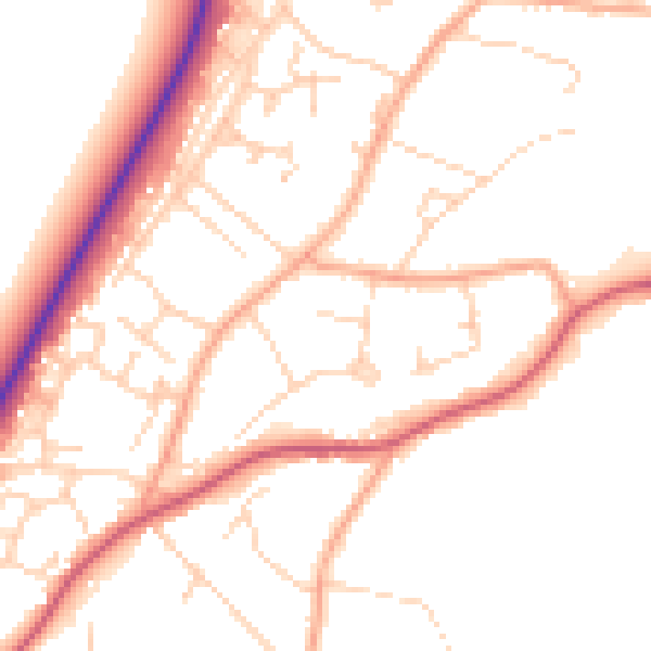 Daytime road noise heatmap for IP12 4EB