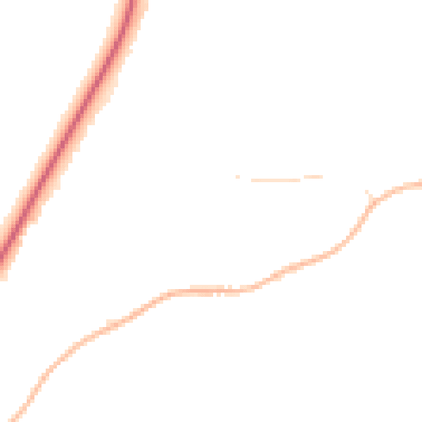 Night-time road noise heatmap for IP12 4EB