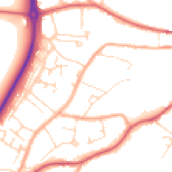 Daytime road noise heatmap for IP12 4FB