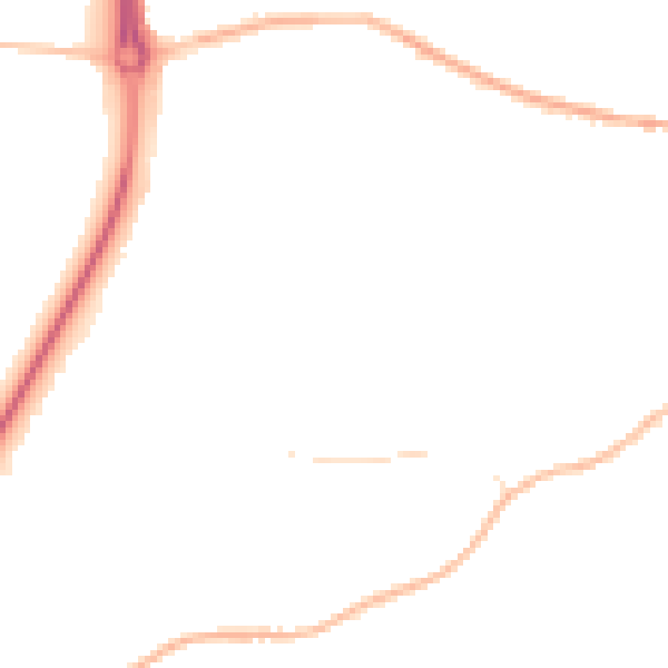Night-time road noise heatmap for IP12 4FB