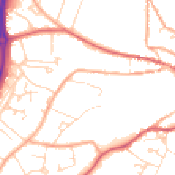Daytime road noise heatmap for IP12 4HA