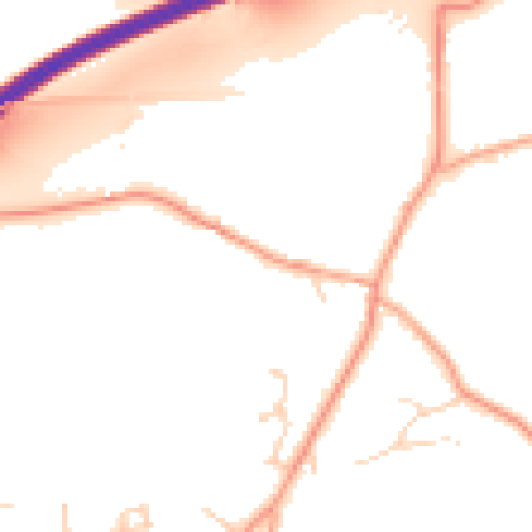 Daytime road noise heatmap for IP12 4RW