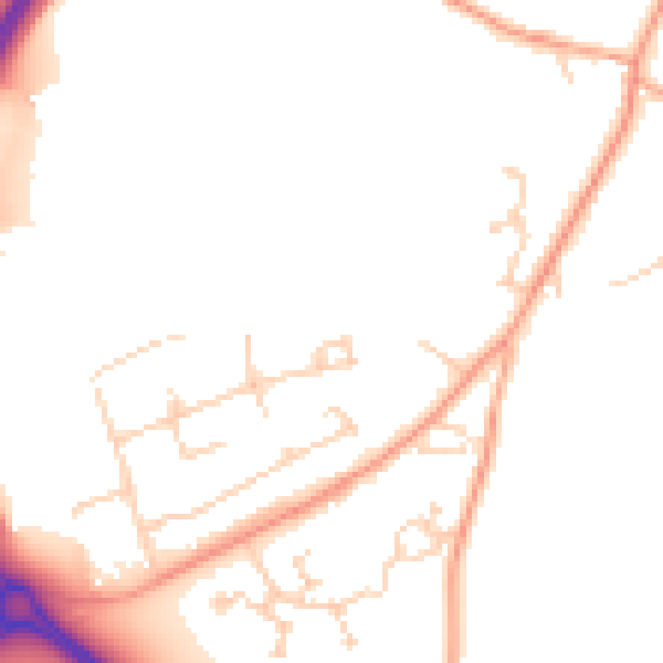 Daytime road noise heatmap for IP12 4TB